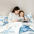 thumbnail image 6 of Castle Fairy Kids Winter Snowflakes 3-Piece Full Size Comforter Sets,Christmas Snowman Bedding Comforter Set,Festival Xmas Lightweight Bedding Sets,Microfiber Bedroom Decor, 6 of 9