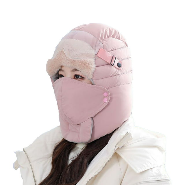 Mens Winter Hats, Thick Velvet Warm Hoods for Windproof and Ear Protection