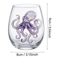 thumbnail image 3 of CuiLiyq 2D Printed Sea Creatures Stemless Wine Glass, Coastal Beach Themed Drinking Tumbler, Nautical Decor Glassware for Water, Wine, Cocktails, Unique Housewarming Gift for Sea Lovers, 3 of 7