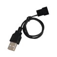 thumbnail image 3 of BQLZR 30cm Plastic USB to 3 PIN Adaptor Connector Cable for PC Fan Black, 3 of 5