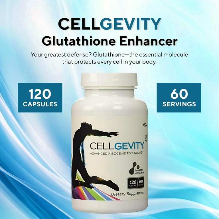 Cellgevity Advanced Glutathione Support with RiboCeine & Antioxidants |  Supports Cellular Health | 120 Capsules - Walmart.com