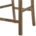 thumbnail image 6 of Weathered Oak Bar Stools Set of 2 with Cross Back, Beige Fabric Counter Height Wood Stools for Kitchen, 6 of 7