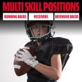 thumbnail image 6 of Franklin Sports Supratak Football Receiver Gloves - White/Chrome - Adult Small, 6 of 8