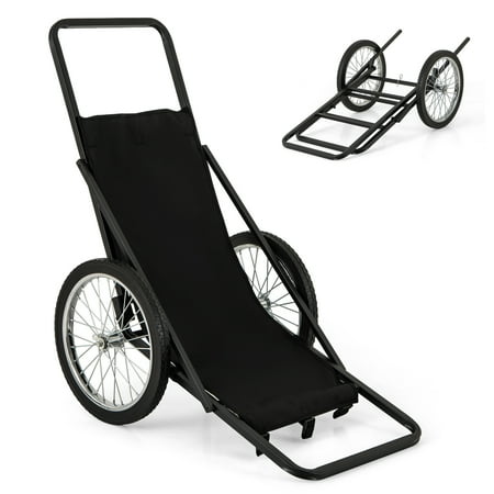 Gymax Folding Deer Cart w/ Polyester Liner 550 LBS Heavy-Duty Hunting Game Hauler