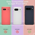 thumbnail image 3 of KOMI for Google Pixel 8 Pro Case, Silicone Phone Case with 2 Screen Protector, Soft Anti-Scratch Microfiber Lining, Full Body Shockproof Slim Cover Support Wireless Charging, Navy, 3 of 5