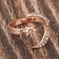 thumbnail image 3 of lionlar Adjustable Crystal Moon Fashion Open Design Moon Star Finger for Girls Rose Gold, 3 of 9