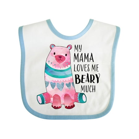

Inktastic My Mama Loves Me Beary Much with Cute Bear Gift Baby Boy or Baby Girl Bib
