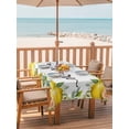 thumbnail image 2 of 52x70 Inch Outdoor Tablecloth with Umbrella Hole Zipper Rectangle Summer Lemon Rectangular Tablecloths Outside Waterproof Spring Yellow Fruits Green Leaf Plant Patio Table Cover for Picnic Party, 2 of 8