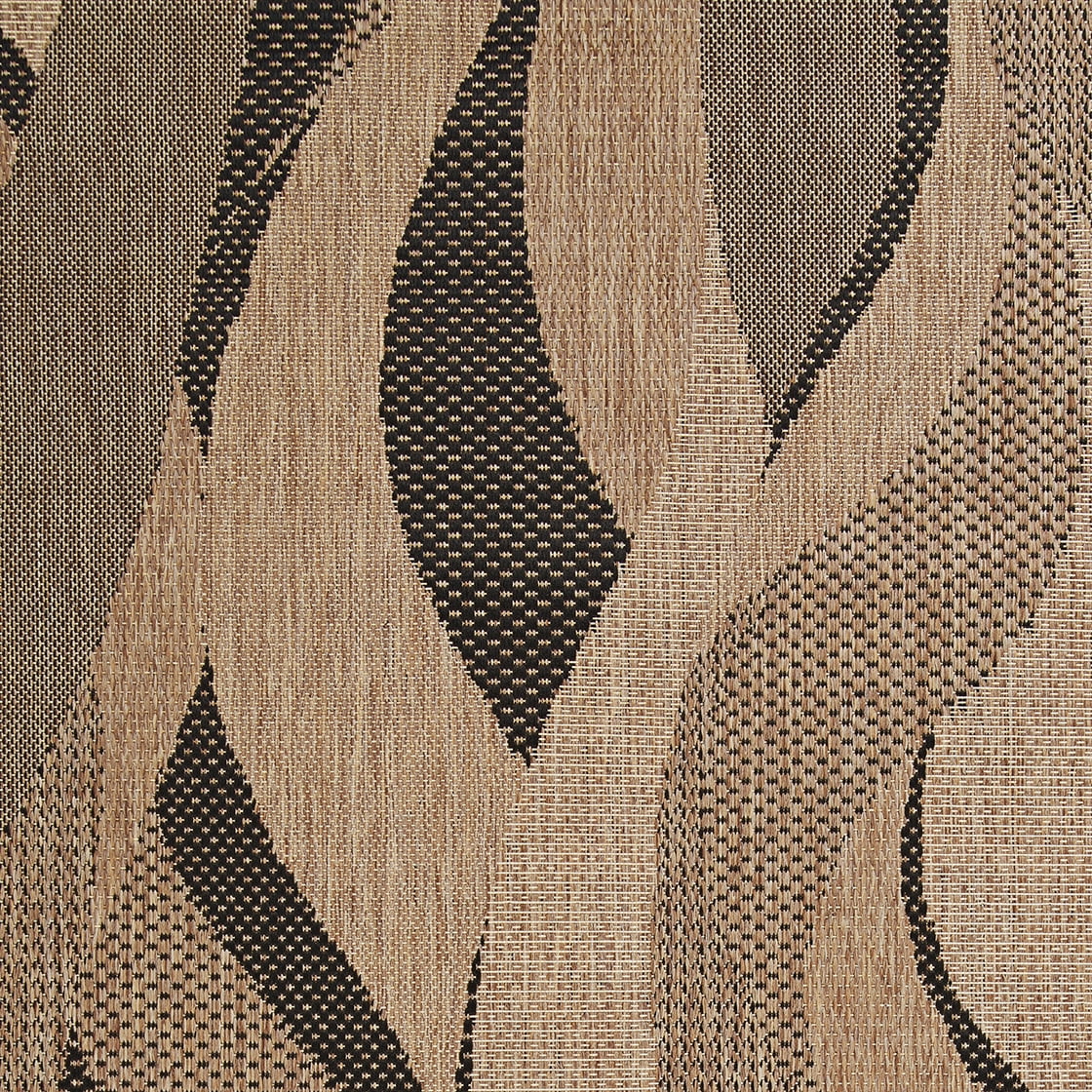 Couristan 2' x 3.5' Brown, Gray And Black Abstract Designed Rectangular Polypropylene Area Throw Rug