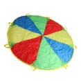 thumbnail image 3 of Paracaídas, paracaídas deportivas, colores de iris de alta resistencia 1.8m Brillante para niña de niño regalo de cumpleaños para niños pequeños, 3 of 7