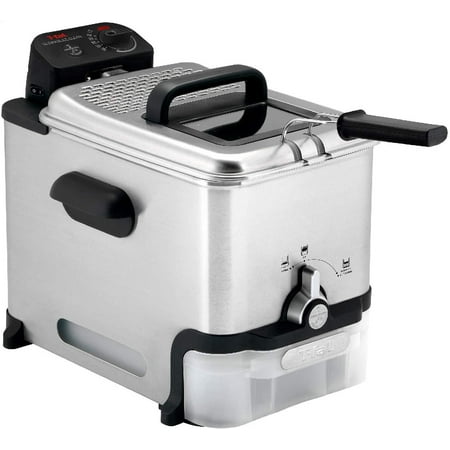 Deep Fryer with Basket, Stainless Steel, Easy to Clean Deep Fryer, Oil Filtration, 2.6-Pound, Silver, Model FR8000