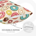 thumbnail image 2 of Plush Throw Pillow Covers, Donut Print No.9028 Pillow Cases with Invisible Zipper, Breathable Microfiber Pillow Cases Standard Size for Sleeping Bedroom Sofa Living Room 20x30, 2 of 5