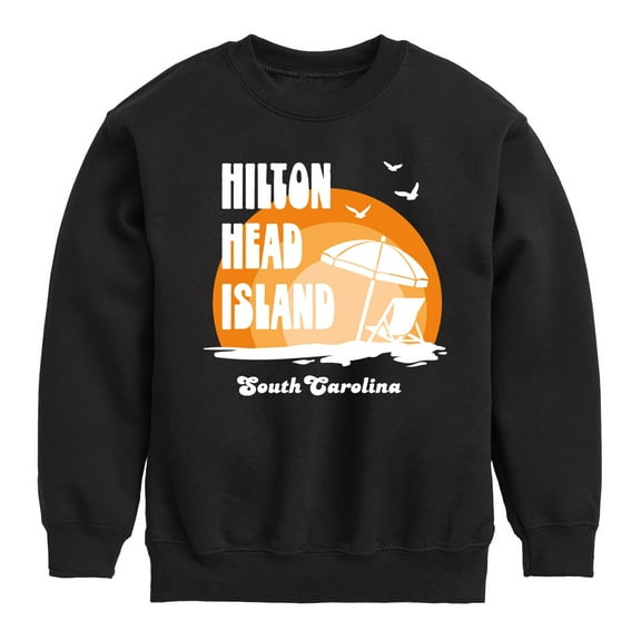 Instant Message - Hilton Head Island - Toddler & Youth Crewneck Fleece Sweatshirt