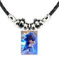thumbnail image 3 of Collar de cuentas de obsidiana de Sonic The Hedgehog, accesorios periféricos de juego para mujeres, collar con colgante de moda, regalos para niños, 3 of 5
