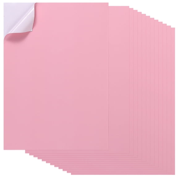 Uxcell 20Pcs Full Sheet Label Sticker Paper, A4 Shipping Labels Matte Colored Adhesive Printable Sticker Paper for Inkjet Laser Printer Printing, Pink