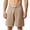 #0140-Khaki, variant on Qiyinn Mens Lounge Sweat Shorts, Casual Elastic Waist Gym Workout Shorts with Drawstring