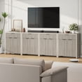 thumbnail image 3 of Aufeile Sideboard Buffet Cabinet with Drawer, Small Buffet Table with Adjustable Shelf, Modern Home Accent Furniture for Dining Living Room, Kitchen, Entryway, White Oak, 3 of 8