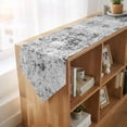 thumbnail image 4 of Grey Black Boho Table Runner Linen Burlap Table Runner 48 Inches Long Retro Ethnic Tribe Abstract Art Dresser Scarves for Kitchen Island Coffee Dining Room Party Wedding Holiday Decoration 13"x48", 4 of 8