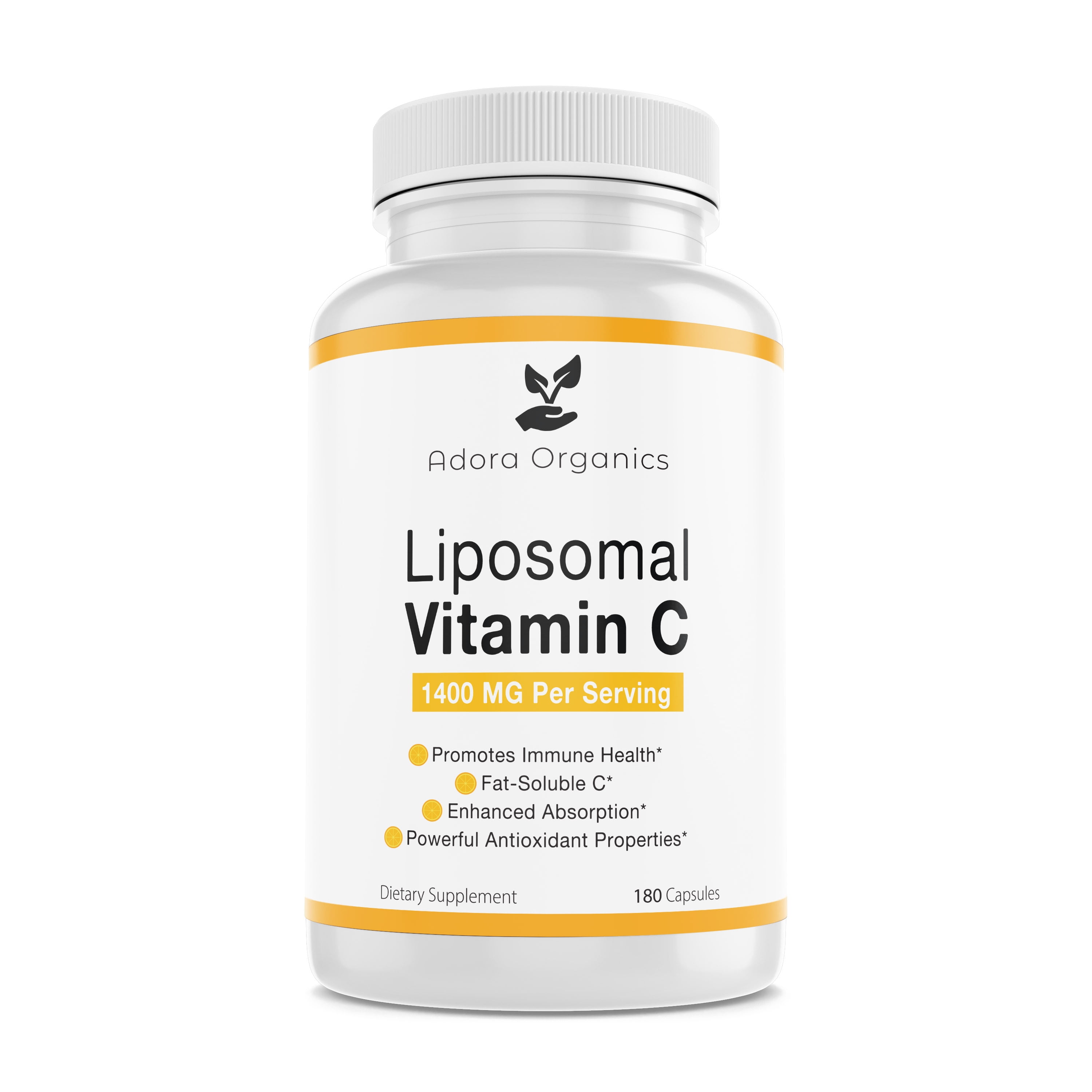 Adora Organics Liposomal Vitamin C 1400mg 180 Capsules Supports