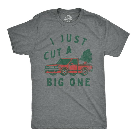 Mens I Just Cut A Big One T Shirt Funny Xmas Tree Fart Joke Tee for Guys Graphic Tees