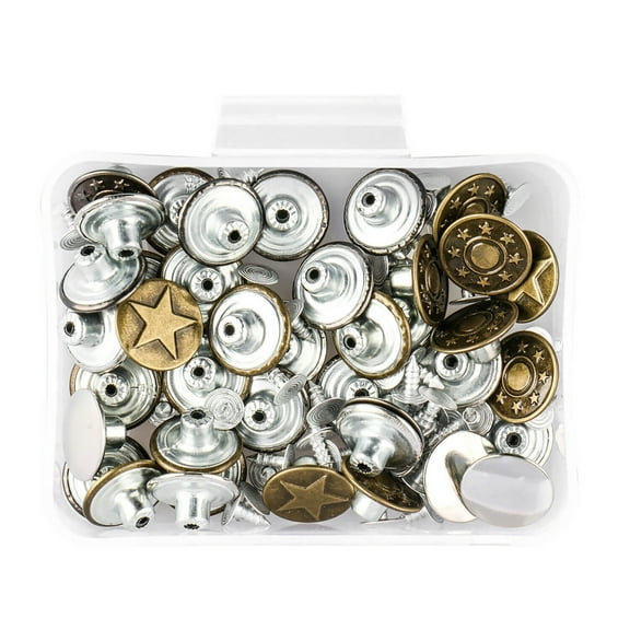 40Pcs Metal Jeans Button Tack Buttons Replacement Kit Repair For Sewing Pants TAPDRA Spare Part