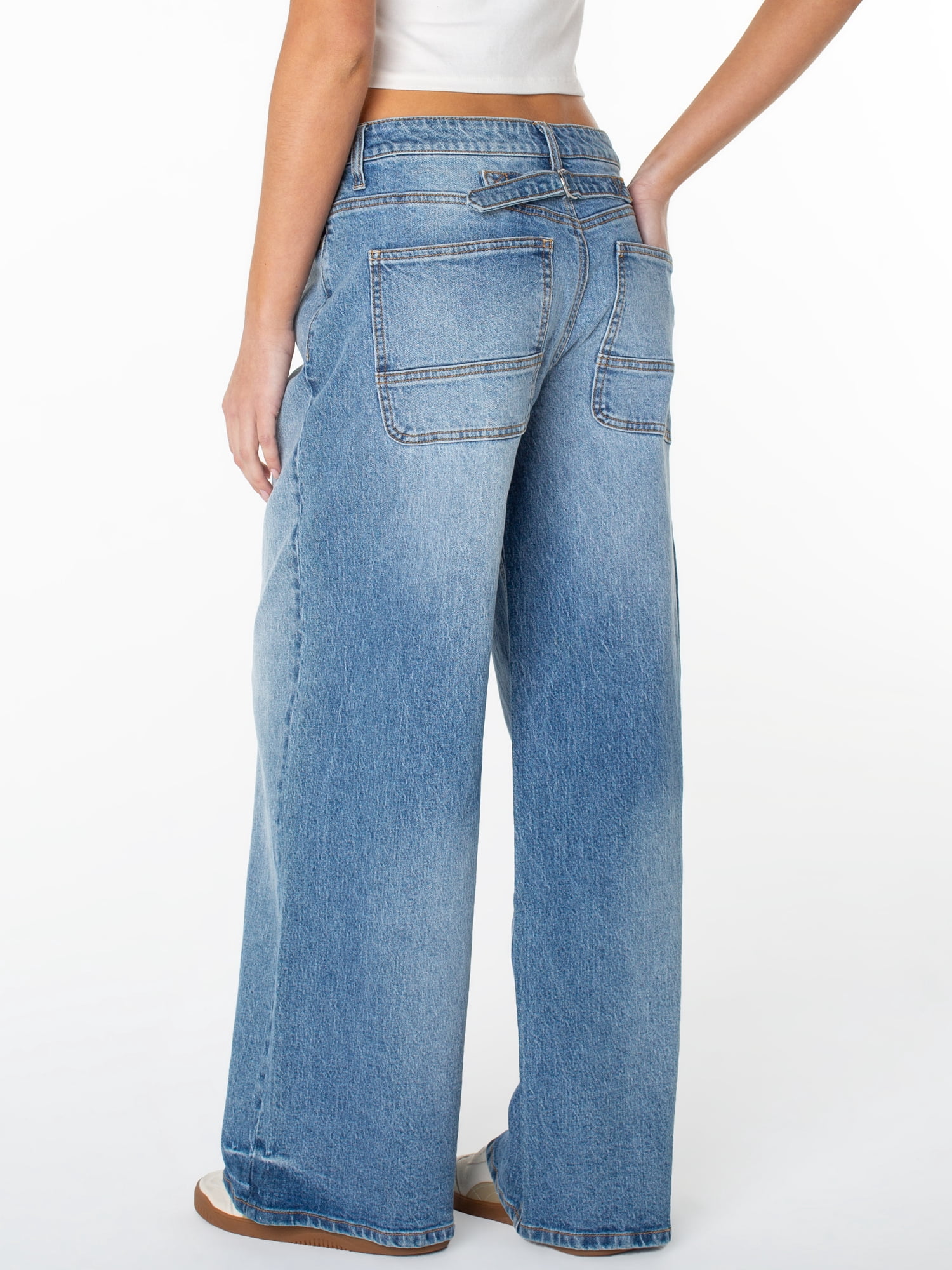 Celebrity Pink Women's and Women's Plus Slouchy Wide Leg with Back Buckle, Sizes 1-24
