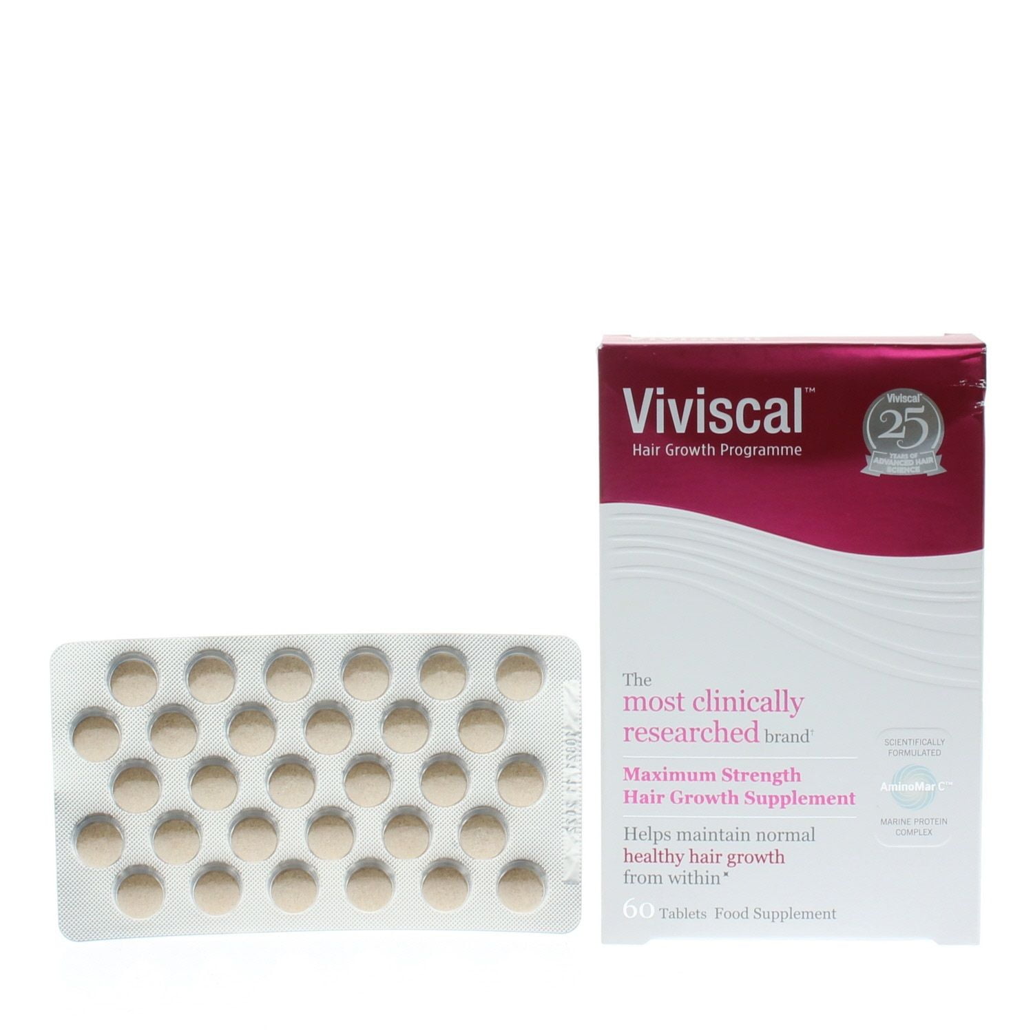 Viviscal Hair Growth Programme Maximum Strength Hair Growth Supplement 60 Tablets