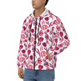 thumbnail image 3 of Naloa Tulips Flowers Men’s Hoodies, Zip up Hoodie, Sweatshirts,Hoodies for Men Sizes S-3XL-XX-Large, 3 of 5