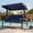 Navy Blue, variant on GOCAPTAIN 3-Seat Outdoor Porch Swing with Stand and Adjustable Canopy, 800 lbs Heavy Duty Garden Patio Swing Chair with Cup Holders, Cushions and Pillows for Adults – Gray