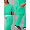 thumbnail image 4 of Adar Addition Go-Basic Scrub Set For Women - Slim V-Neck Scrub Top & Skinny Cargo Scrub Pants, 4 of 7