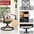 thumbnail image 3 of SUNCROWN 7-Piece Outdoor Dining Set Metal Swivel Cushioned Chairs Patio Furniture Sets with Steel Slat Bistro Table for Backyard, Lawn, Garden, 3 of 8