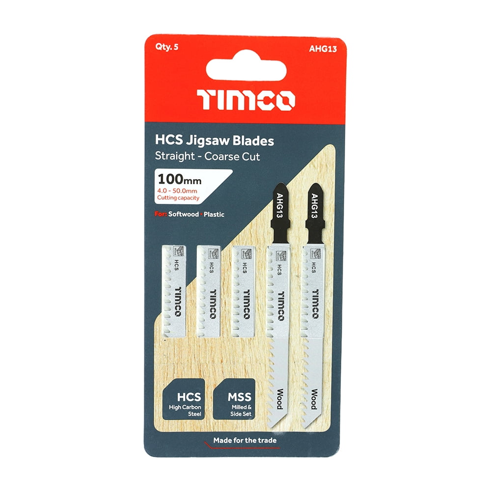 Timco - Jigsaw Blades - Wood Cutting - HCS Blades (Size T111C - 5 Pieces)