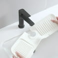 thumbnail image 4 of HomeLife Faucet Mat Fast Drying Stone Sink Tray Sink Protectors Splash Guard Silicone Draining Mat for Kitchen Bathroom Sink, 4 of 13