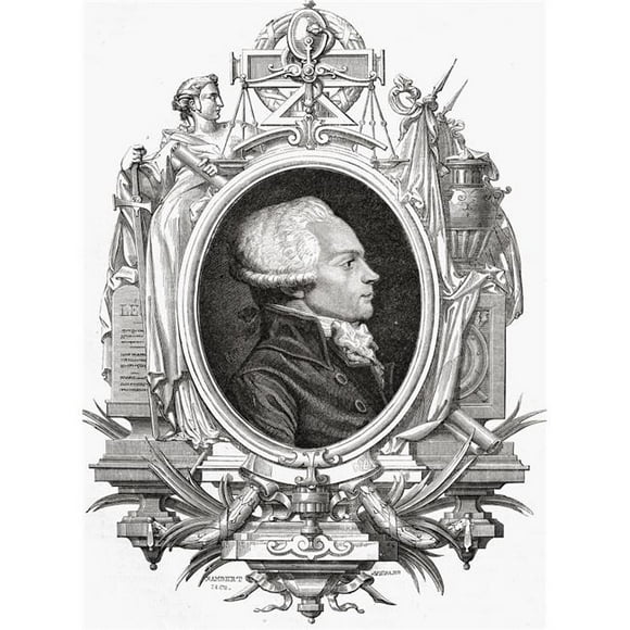Maximilien Robespierre, 1758-1794 Jacobin Leader During French Revolution From Histoire De La Revolution Francaise by Louis Blanc Poster Print, 12 x 16