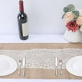 thumbnail image 5 of Hiroekza Vintage Burlap Lace Table Runner 72 Inch Long - Elegant Jute Linen Kitchen Table Runners for Wedding, Party & Farmhouse Table Centerpiece Decor Khaki, 5 of 9