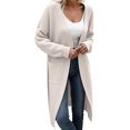 thumbnail image 2 of Long Cardigan Sweaters for Women Long Sleeve Loose Open Front Ribbed Knit Sweater Jacket with Pockets Fall Winter Coat, 2 of 5