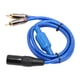 thumbnail image 3 of Cable de sonido XLR macho a RCA doble, 3,3 pies, estéreo XLR de 3 pines a 2 X adaptador de enchufe RCA Phono Y Cable divisor para amplificador de TV, 3 of 14