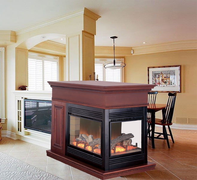 Full Size Electric Peninsula Fireplace Fireplace Ideas
