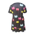 thumbnail image 5 of WTXUE Nightshirts & Gowns | Lingerie Plus Size Womens Nightdress Short Sleeve Comfy Cat Sleepdress | 1 Piece Black 4XL, 5 of 6
