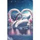 thumbnail image 1 of Cuadros Decorativos 5D bricolaje taladro redondo completo diamante pintura lago de los cisnes Kit decoración del hogar (a6342) Wdftyju de costura negro 4 estilos, 1 of 9