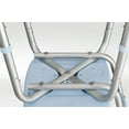 thumbnail image 3 of Medline Bath Chair and Shower Chair with Microban, Back and Armrests for Elderly, 12-In Seat, 300 lb Weight Capacity, Light Blue, 3 of 9
