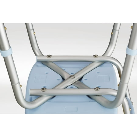Medline Bath Shower Chair with Back, Height Adjustable, with Microban , Supports up to 300 lbs