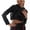 1-244Black1424, variant on CAIVO Hoodies For Women Cropped Hoodie Long Sleeve Pullover Oversized Casual Streetwear Tops For Ladies Solid Color Running Sweatshirts