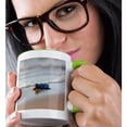thumbnail image 2 of 3drose, Kemps Ridley Sea Turtle Hatchling Near the Ocean Waters., 11oz Two-tone Green Mug, 2 of 6