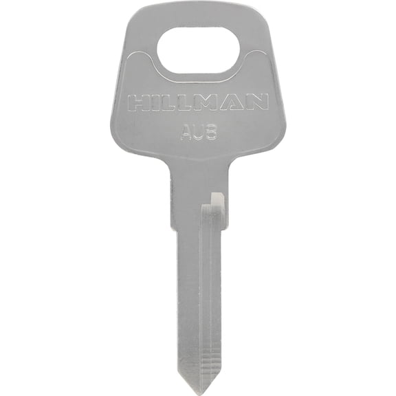 Hillman 5965843 Automotive Blank AU8 & V35 Double Sided Universal Key for Volkswagen - Silver, Pack of 10