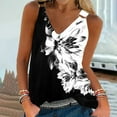 thumbnail image 1 of LSLJS Débardeurs pour Femmes Été Aguichant Gilet Chandail Blouse Col en V Court Sans Manches Uni et Imprimé Débardeurs, 1 of 5