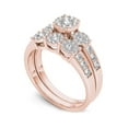 thumbnail image 2 of 1 Carat T.W. Diamond Cluster 10kt Rose Gold Engagement Ring Set, 2 of 5