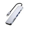 thumbnail image 1 of RYRDWP 6-in-1 Type-C Network Hub Multi-Splitter Adapter PD + SD + USB3.0 + USB2.0 For, 1 of 9