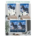 thumbnail image 4 of Zebra Grassland Tie Up Curtains for Windows 63 Inch Length Balloon Curtains Kitchen Adjustable Balloon Window Shade Blue Wildflowers Sky Natural Scenery Tie Up Valance Bathroom Curtain Window 46"x63", 4 of 6