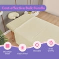 thumbnail image 4 of 12 Pcs 4 Sets Premium Microfiber Massage Table Sheet Set, Include Massage Table Cover, Massage Fitted Sheet, Massage Rest for Beauty Salon Spa Hair Salon (Natural), 4 of 7